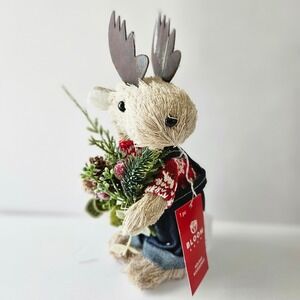 Bloom Room Christmas‎ Moose 7in Holiday Woodland Critter Figure Decor - NEW